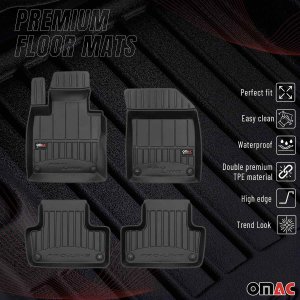 Volvo XC60 Floor Mat - Omac - Premium TPE - Black - '18-'25